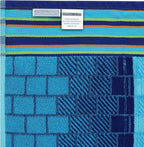 COTTON CRAFT Hooded Beach Towel – Oversized 35 x 70 Towel with Hood for Adults - 100% Cotton Velour Terry Jacquard Towel - Pool Bath Wrap - 450 GSM Soft Absorbent Quick Dry – Blue Tiles