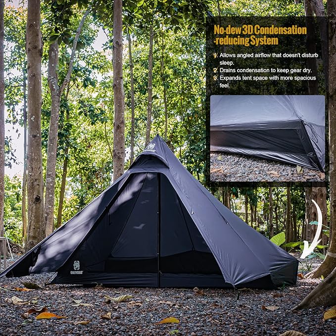 OneTigris Tetra Ultralight Tent, Upgraded, 1-2 Person, Waterproof, 3 Season, Ideal for Camping Hiking Trekking Backpacking Bushcraft