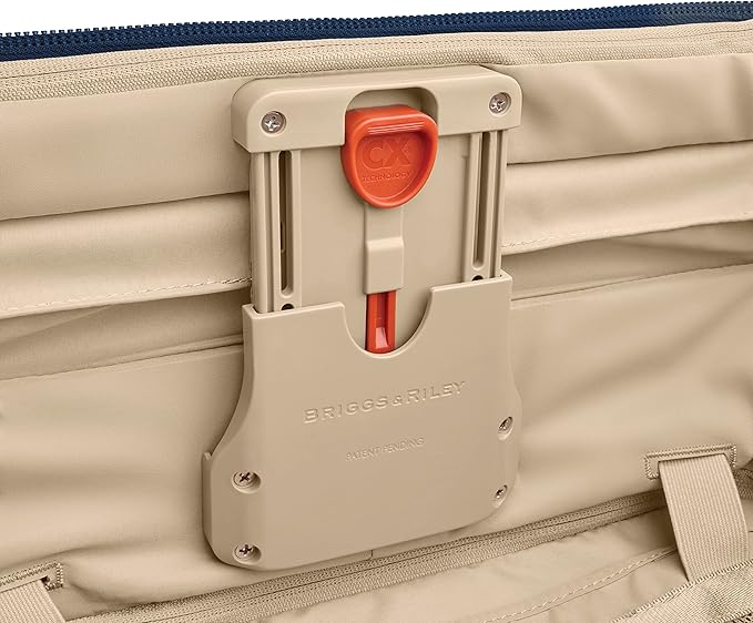 Briggs & Riley Global 21" Carry On Expandable Spinner - Luggage for International Travel, Suitcases with Wheels, Softside Rolling Bag for Men & Women, Self-Repairing Zipper - Baseline Collection, Navy