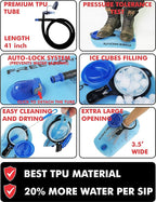 Hydration Pack with 2L or 3L Water Bladder & Cooler Bag > Keeps Drink Cool & Protects Bladders > Camelback Reservoir for Hydration Backpack, Tasteless & BPA Free, Quick Release Tube & Shutoff Valve