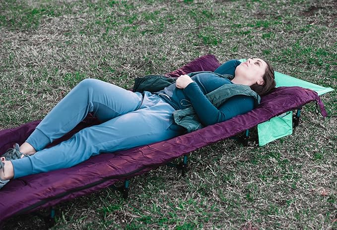 MARCHWAY Ultralight Folding Tent Camping Cot Bed, Portable Compact for Outdoor Travel, Base Camp, Hiking, Mountaineering, Lightweight Backpacking (Green)