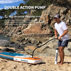Inflatable Stand Up Paddle Board Includes Paddle, Dual Action Pump, and Accessories 11ft Lightweight iSUP, 33"*6" Wide Stable Design, Anti-Slip EVA Deck, Paddle Board for Adults