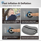 MARCHWAY Ultralight Inflatable Camping Pillow with Soft Washable Cover, Compact Compressible Portable Travel Air Pillow for Outdoor Camp, Sport, Hiking, Backpacking Sleep (Orange)