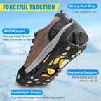 Ice Snow Cleats for Shoes and Boots,Walk Traction Cleats Crampons Anti Slip 11 Studs Ice Snow Grippers Over Shoe for Men Women Walking on Snow Ice