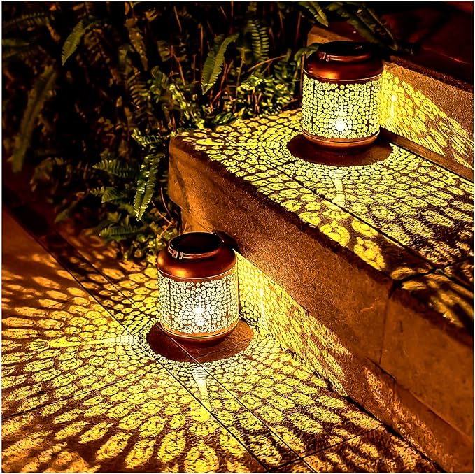 Peacock Solar Lanterns Outdoor Waterproof Hanging Solar Lights Peacock Gifts for Women/Men/Peacock Lovers Gifts Metal Decorative LED Peacock Lanterns for Garden Decor,Patio,Lawn,Pathway,Yard