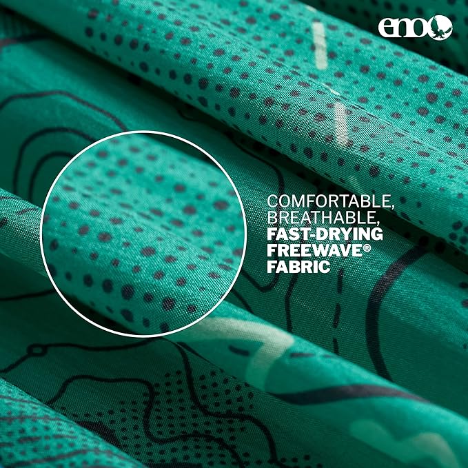 ENO DoubleNest Hammock - Lightweight, Portable, 1 to 2 Person Hammock - for Camping, Hiking, Backpacking, Travel, a Festival, or The Beach - Pacific Crest Trail Association/Teal