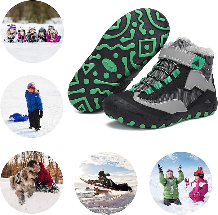 Mishansha Kids Hiking Boots Toddler Girls Boys Hiking Shoes Water-Resistant Anti-Collision Non-Slip Athletic Outdoor Trekking Boots