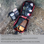 First Aid Kit,Survival Gear Outdoor Tactical Gear Set Military Grade Molle System for Camper Travel Hunting Hiking and Adventures（RED）