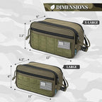PAVILIA Tactical Toiletry Bag for Men, Travel Hygiene Bag, Military Gear Dopp Kit, Water Resist Molle Accessories Pouch, Mens Shaving Essentials, Gym Bathroom Shower Small Toiletries Tool EDC, Olive