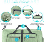 Vomgomfom Travel Duffle Bag for Men,65L 85L 115L Foldable Travel Duffel Bag with Shoes Compartment Overnight Bag for Men Women