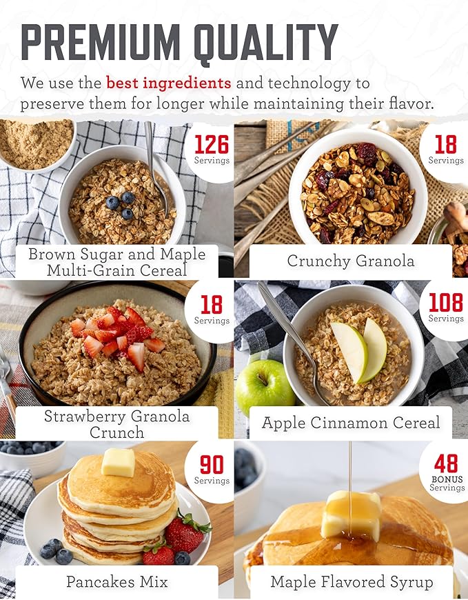 ReadyWise Emergency Food Supply - 720 Servings, 6 Buckets, Freeze Dried & Dehydrated Package of Long Term Meals, Survival Kit for Camping, Prepper Food Storage Supplies, up to 25 Year Shelf Life