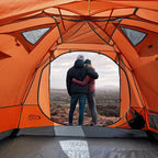 2-3 Person Backpacking Tent with Double Door 2 Vestibule, Waterproof Windproof Lightweight Easy Set Up 3 Season 2 Man Two Person Tent for Camping, Hiking, Motorcycle, Mountaineering with UPF 50+