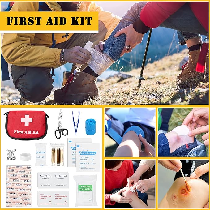 Survival First Aid Kit,99PCS Professional Survival Gear Large Hiking Backpack with Emergency Equipment Outdoor Adventure Accessories,Gift for Men Father