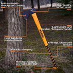 KSEIBI 36-Inch Splitting Axe - Forged Carbon Steel, Wood Chopper & Kindling Axe for Chopping, Heavy-Duty Maul with Ergonomic Fiberglass Handle, Shock Reduction, Anti-Slip Grip