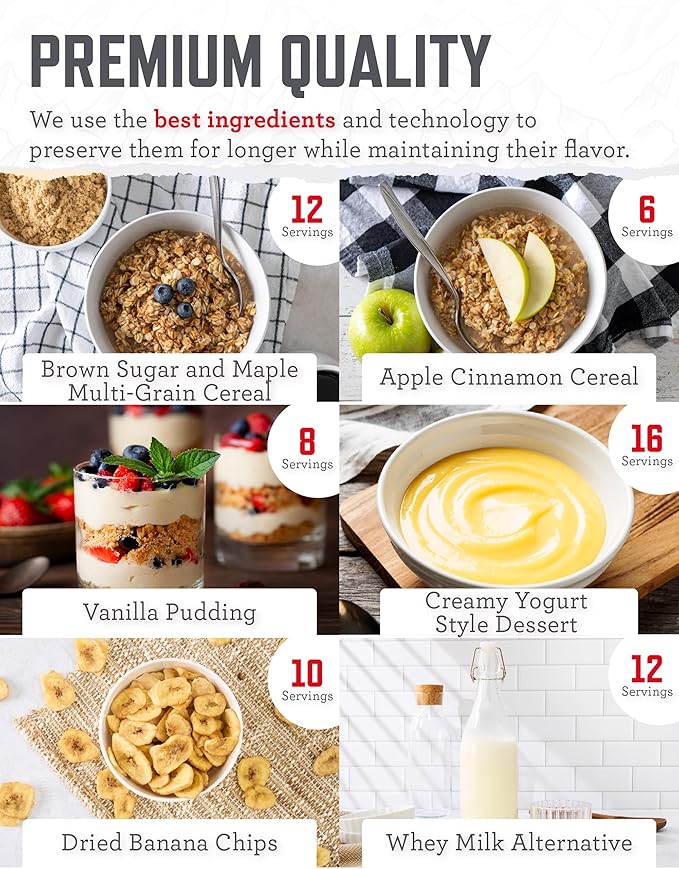 ReadyWise Emergency Food Supply - 104 Servings Variety Pack Bucket, Protein Meals, Dehydrated & Freeze Dried Food for Backpacking, Camping Essentials & Prepping Supplies, up to 25 Year Shelf Life