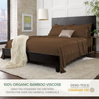 King Sheets by Pure Bamboo, Genuine 100% Organic Viscose Derived from Bamboo Bed Sheet Set, Luxuriously Soft & Cooling, Double Stitching, Lifetime Quality Promise (King, Coconut Husk)