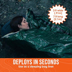 Go Time Gear Life Bivy Emergency Survival Sleeping Bag Thermal Bivy - Use as Emergency Bivy Sack, Survival Sleeping Bag, Mylar Emergency Blanket