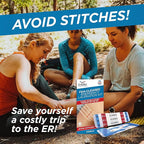 Clozex Complete Emergency Laceration Kit - Repair Wounds Without Stitches, FSA HSA Eligible Skin Clean Cover Closure Device for 2 Individual Or Combine for 2 1/2 in. Length