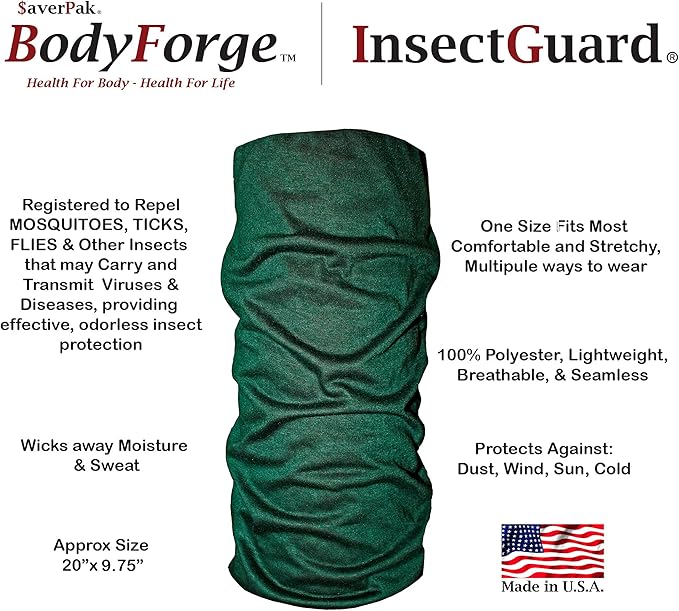 Permethrin Treated Repels Tick Mosquitoes Flies Chiggers & More Insect Repellent Complete 2 Packages