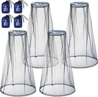 HESTYA 4 Pack Mosquito Bug Net Mesh for Head Mosquito Head Net Face Neck Fly Netting Hood from Insect Bugs Gnats for Outdoor