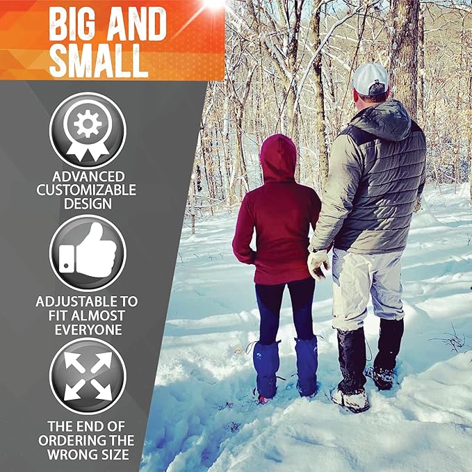 Pike Trail Adjustable Leg Gaiters - Lightweight, Waterproof - Leg Guards for Men & Women - Hiking Essentials Ideal for Hunting, Trekking & Fishing - 1 Pair