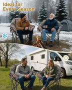 Slsy Heated Camping Chair Oversized, Outdoor Portable Heated Folding Chair, Heavy Duty 500 lbs Support, Padded Seat for Outdoor Sports, Camping, Patio, and Picnics