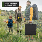 Carbon Steel Foldable Campfire Grill – Portable Grill Grate & Griddle with Large Non-Stick Surface, Sturdy Fold-Out Legs, Compact for Storage, Use Over Fire Pit