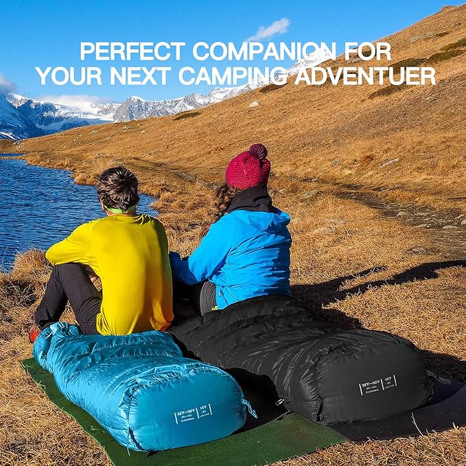 Bessport Mummy Sleeping Bag | 15-45 ℉ Extreme 3-4 Season Sleeping Bag for Adults Cold Weather– Warm and Washable, for Hiking Traveling & Outdoor Activities