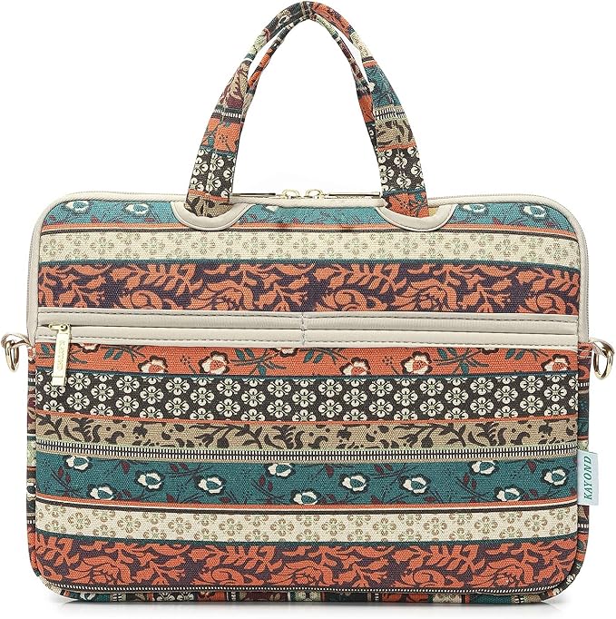 kayond Red Bohemia Patten Waterproof Laptop Shoulder Messenger Bag Case Sleeve for 15 Inch 15.6 Inch Laptop