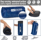 Travel & Camping Comfortable Memory Foam Pillow – Easy to Carry Portable Bag – Temperature Regulating Pillow Case - Perfect for Travelling (Grey)