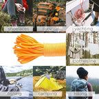 TECEUM 5/32" Paracord Rope 1000 – 1000ft / 200ft / 100ft / 50ft – Tactical Parachute Cord 4mm – 45+ Colors – Nylon String for Survival & Camping Gear – Stripe Cord for Survival – Utility Rope