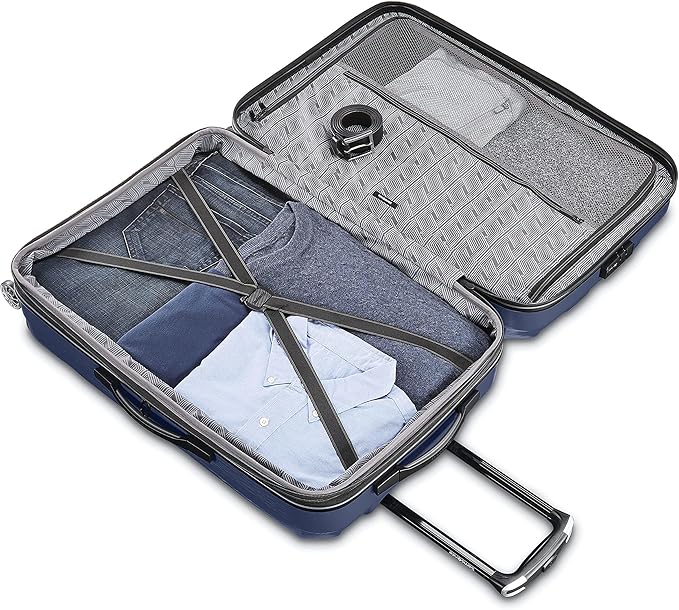 Samsonite Centric 2 Hardside Expandable Luggage with Spinners | True Navy | 2PC SET (Carry-on/Medium)
