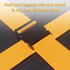 Luggage Straps for Suitcases TSA Approved Travel Belt 4 Pack by Chelmon (Yellow)