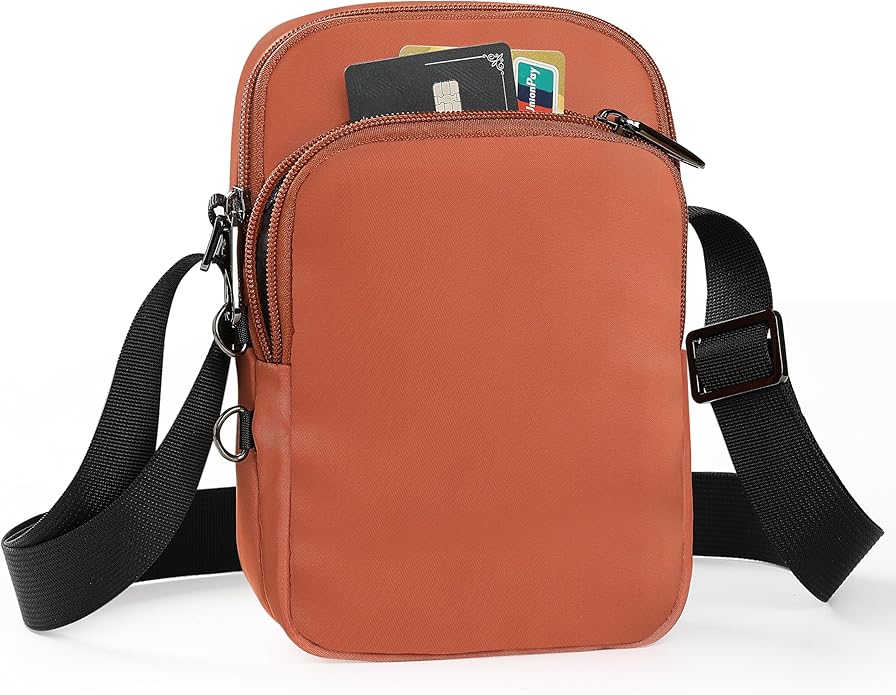 Crossbody Bag Sling Bag for Women Men Anti Theft RFID Blocking, Shoulder Chest Small Bags with Zipper Lock