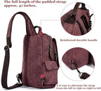 Leaper Retro Crossbody Bag Sling Bag Canvas Messenger Bag for Men Women Shoulder Bag Crossbody Handbags Satchel Travel Bag