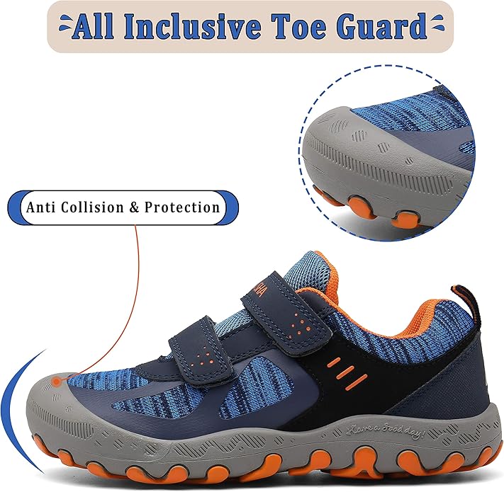 Mishansha Kids Hiking Boots Toddler Girls Boys Hiking Shoes Water-Resistant Anti-Collision Non-Slip Athletic Outdoor Trekking Boots