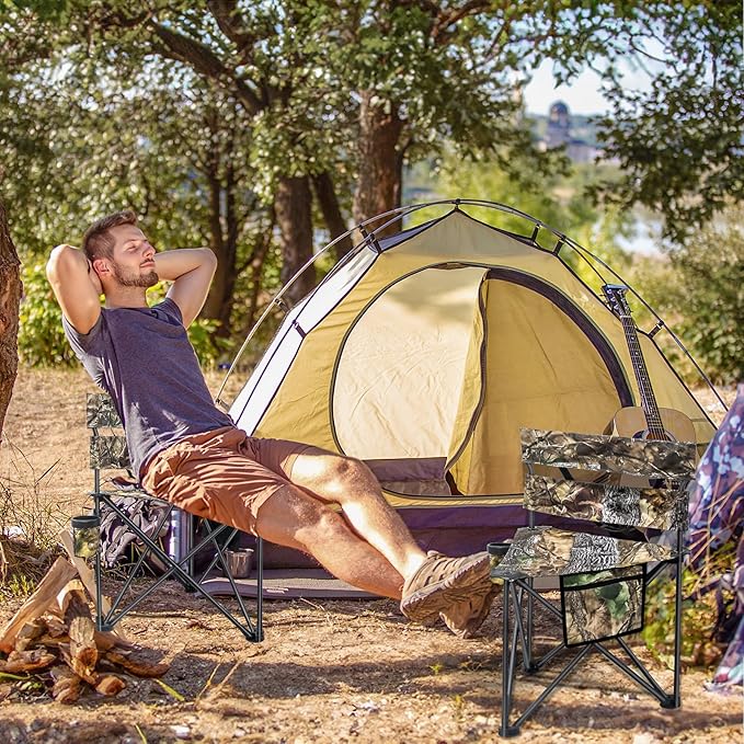 Hunting Chair Extra Large Tripod Chair with Backrest Portable Camping Chair for Fishing Blind Hiking