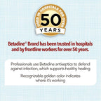 Betadine Antiseptic Liquid First Aid Solution, Povidone-Iodine 10%, Kills Germs in Minor Cuts Scrapes & Burns, No Sting Promise, No Alcohol or Hydrogen Peroxide, 8 FL OZ (Pack of 2)
