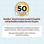 Betadine Antiseptic Liquid First Aid Solution, Povidone-iodine 10%, Infection Protection, Kills Germs In Minor Cuts Scrapes And Burns, No Sting Promise, No Alcohol or Hydrogen Peroxide, 8 FL OZ