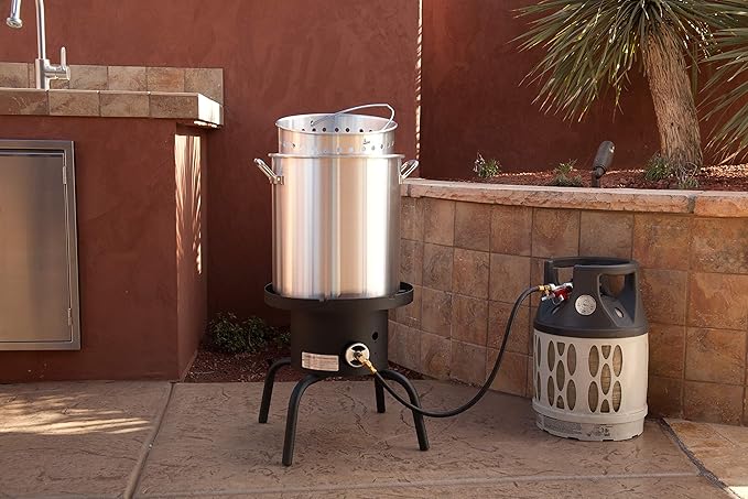 Camp Chef SHP-RL High Pressure Single Burner Cooker with Detachable legs and Round top, Black