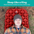 Ultralight Sleeping Mat - Inflatable & Compact Camping Air Mattress for Backpacking, Hiking