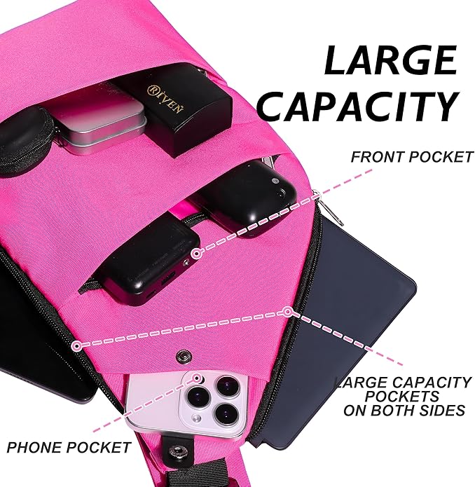 Anti Theft Crossbody Travel Bags for Women Men Cross Body Slim Sling Handbags with S Hook Antitheft