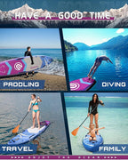 ESUP 11’6 ×34" Wide Inflatable Paddle Board with Premium SUP Paddleboard Accessories, Extra Stable Stand Up Paddle Boards for Adults/425lb/Family/Yoga/Beginner, with Shoulder Strap,Dual-Action Pump