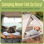 Camping Pillow: Dual Cover, Memory Foam Travel Pillow, Medium Firm Camp Pillow, Camping Pillows for Sleeping, 5 Layers for Support, Small Travel Pillow,Small Portable Pillow 10x16 Inches (White)