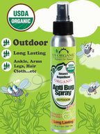 US Organic Mosquito Repellent Anti Bug Outdoor Pump Spray, 4 oz, Certified Organic, DEET-Free, Natural Insect Protection for Camping, Hiking, Travel