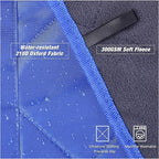 REDCAMP Large Waterproof Stadium Blanket for Cold Weather, Soft Warm Fleece Camping Blanket Windproof for Outdoor Sports, Blue