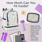 Bentgo Kids 2-in-1 Backpack & Insulated Lunch Bag - Durable 16” Backpack & Lunch Container in Unique Prints for School & Travel - Water Resistant, Padded & Large Compartments (Friendly Skies)