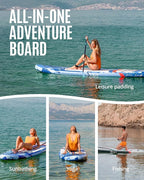 ZLX 11'6" Extra Wide Inflatable Stand Up Paddle Board SUP, Stable Non-Slip Deck Pad, Unique Fin System and Premium iSUP Accessories - Portable Backpack & Upgraded Pump for Adults, All Skill Levels