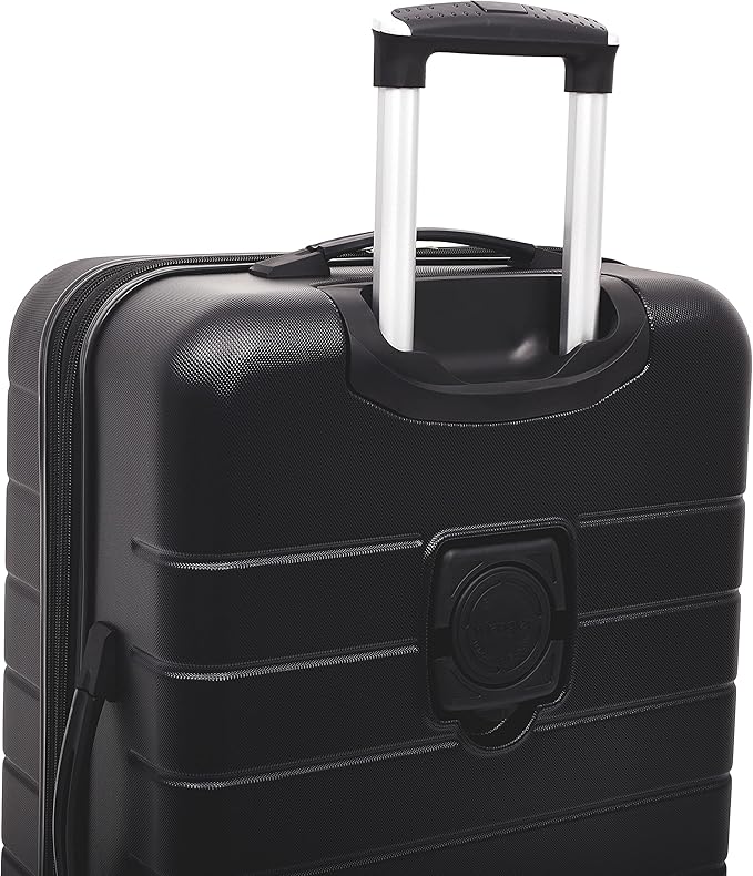 Wrangler Smart Spinner Hardside Luggage, 2 Piece Set, Black