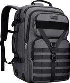 WITZMAN Carry On Travel Backpack for Men Large Convertible 45L Fit 17 Inch Laptop Backpack 3 in 1 Bag for Airline Approved(B688 Silvery Grey)